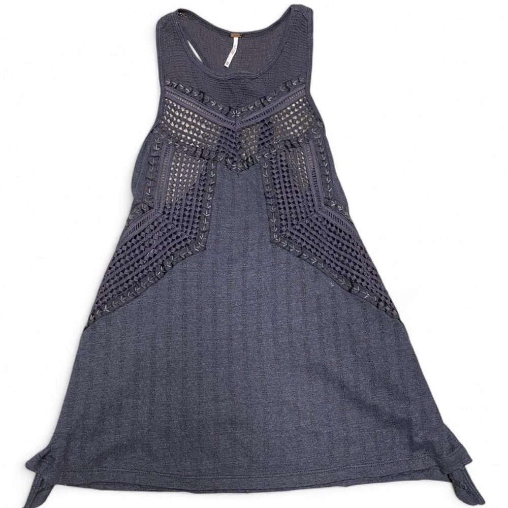 Free People Trinity Beaded Crochet Tank Top